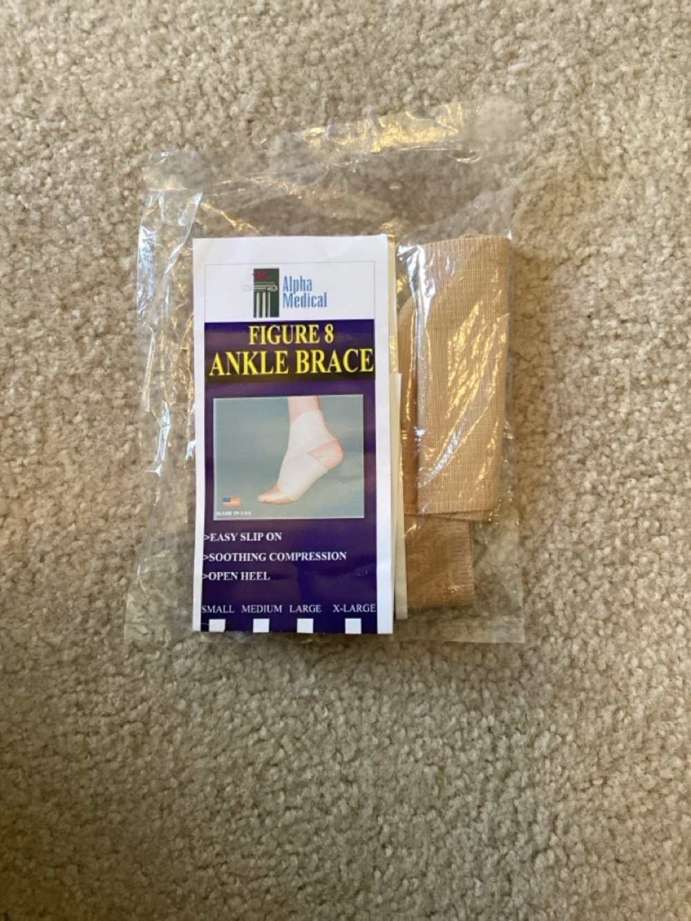 Alpha Medical Figure 8 Ankle Brace - Beige